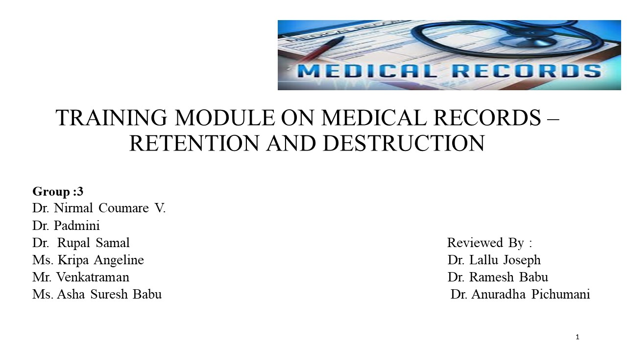 Medical Records Retention And Destruction